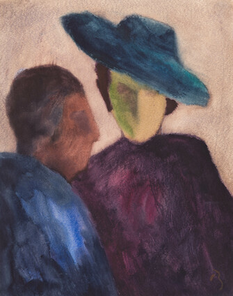 Herbert Beck, Halbporträt eines Paares, 1987