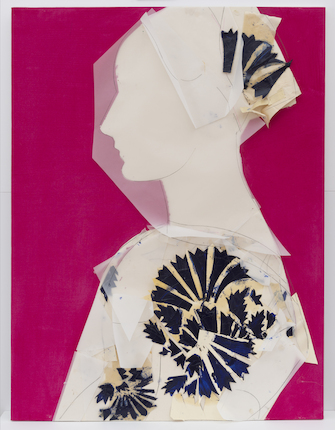 Manolo Valdés, Perfil sobre fondo carmin, 2016/17