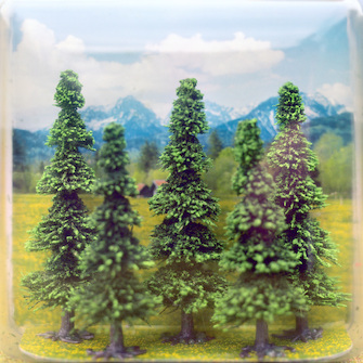 Thomas Wrede, Tannen (from the series 'Wrapped Landscapes'), 2004, &copy; Thomas Wrede, VG-Bildkunst, Bonn