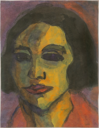Emil Nolde, Frauenkopf, 1920/25