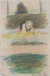 August Macke, Gärtner am Beet, 1907