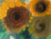 Emil Nolde, Drei Sonnenblumen, ca. 1930, &copy; Nolde Stiftung Seebüll